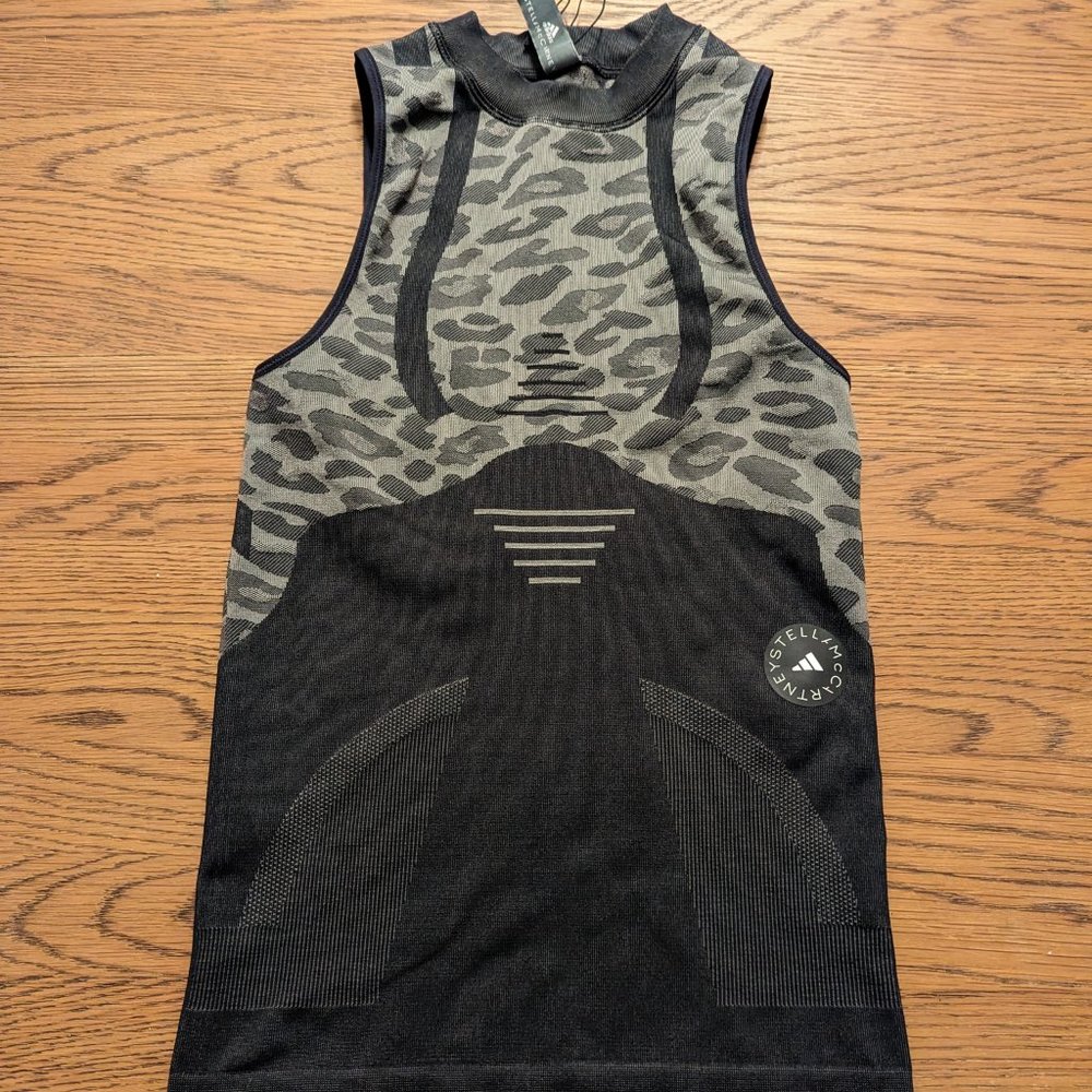 Stella McCartney Adidas Gray Print Workout Tank Top XS NWT